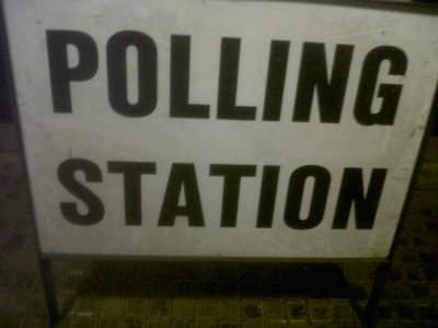 polling station sign